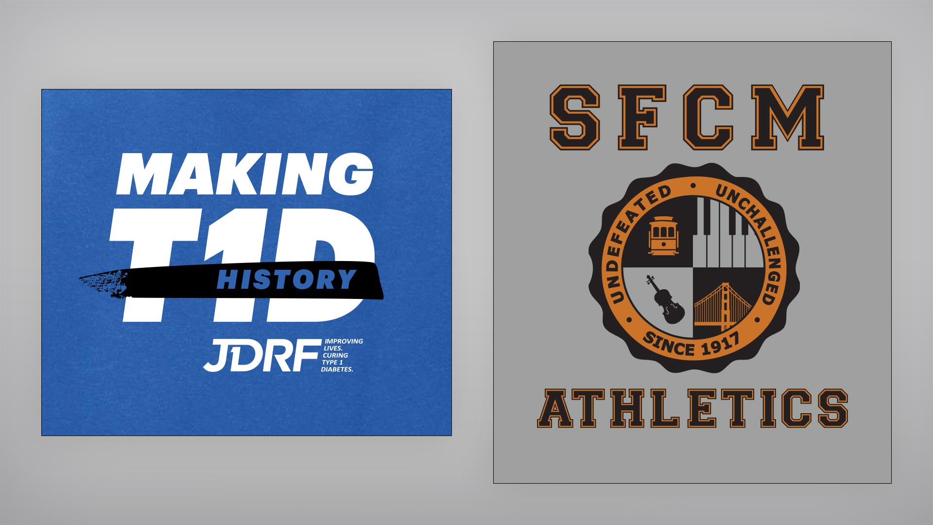 T-Shirt Designs for Team JDRF and SFCM